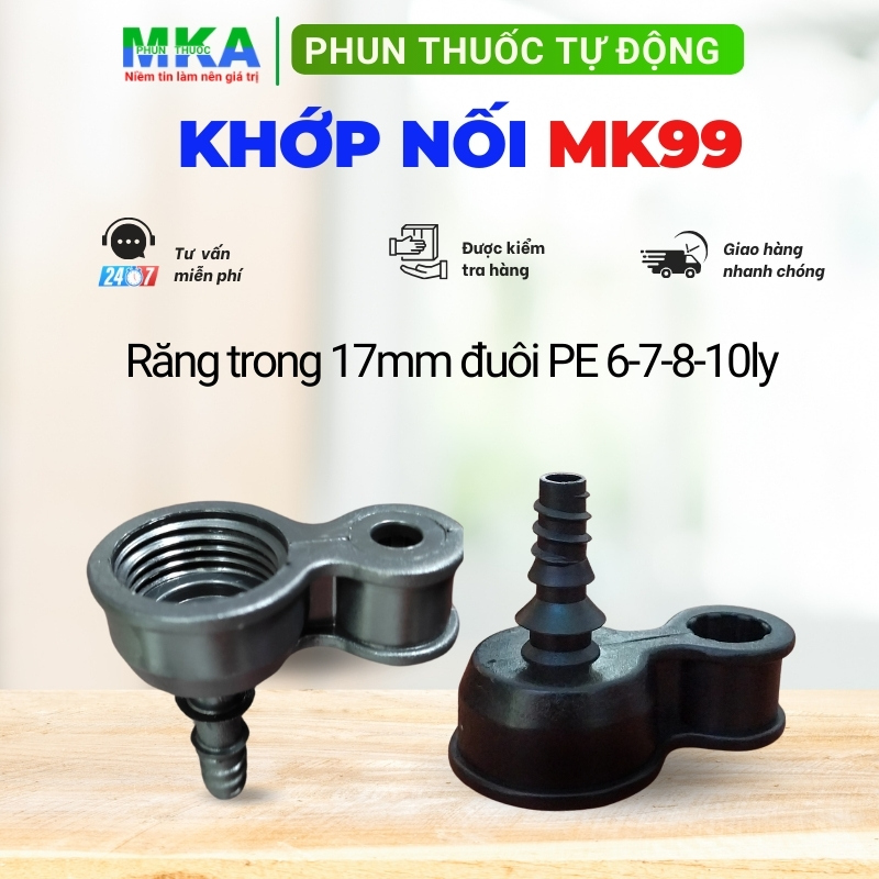 Khớp nối béc MK99 bù áp - đuôi PE 6-7-8-10ly